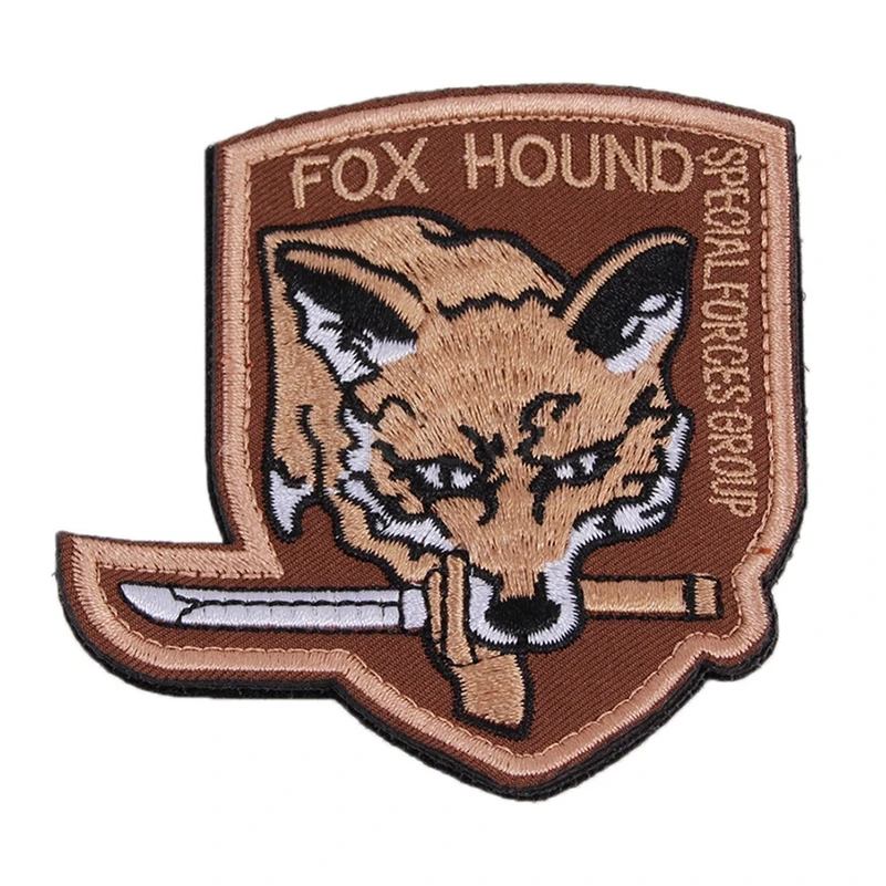 Embroidery Patch Fox Patch Hook and Loop Fastener Embroidered Patches For Jacket Backpack Clothing