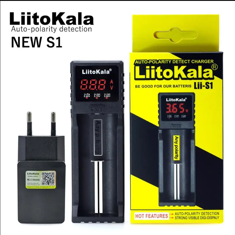 

Liitokala Lii-S1 18650 Battery Charger For 26650 20700 18350 16340 14500 Lifepo4 3.7 V Rechareable Battery Smart Charger+5V1A