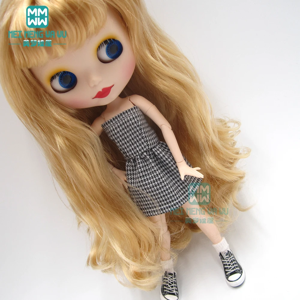 Kleding Voor Doll Past Fashion Lange T-Rok Jurk Sweatshirt Voor Blyth Azone1/6 Pop Accessoires