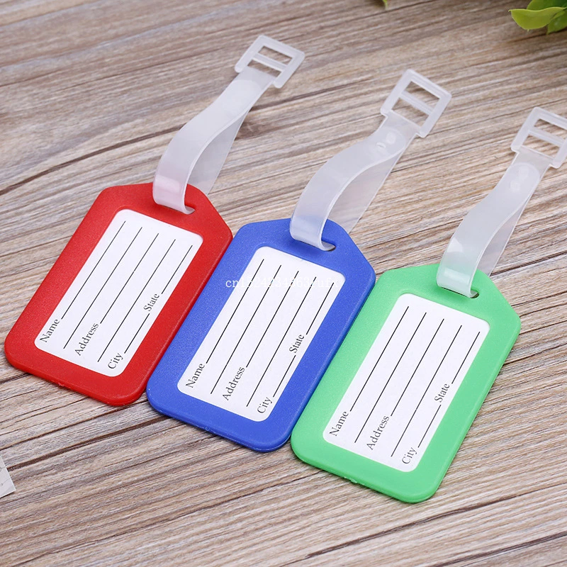 1000 pcs Plastic Travel Luggage Tag Suitcase Boarding Pass Board Checked Card Mixproof Boarding Tag Address Label Name ID Tags