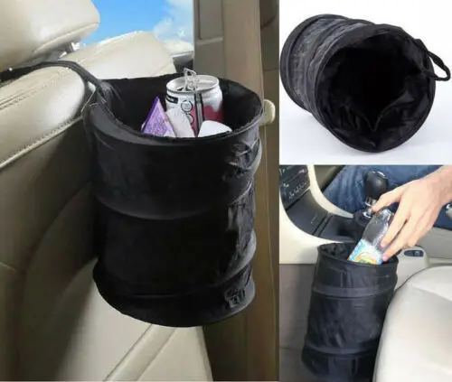 Mini Bin For Car Trash Garbage Rubbish Collapsible Foldable Waste Basket Water