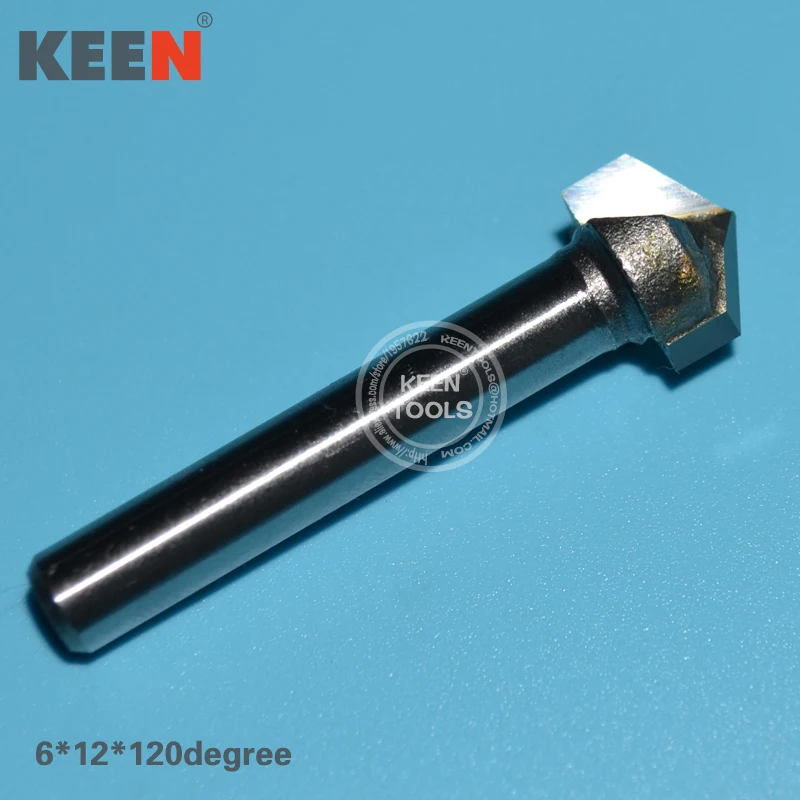 6*12*120 Woodworking CNC Router bit 3D CNC Router V Groove Can Be Applied to Acrylic MDF PVC