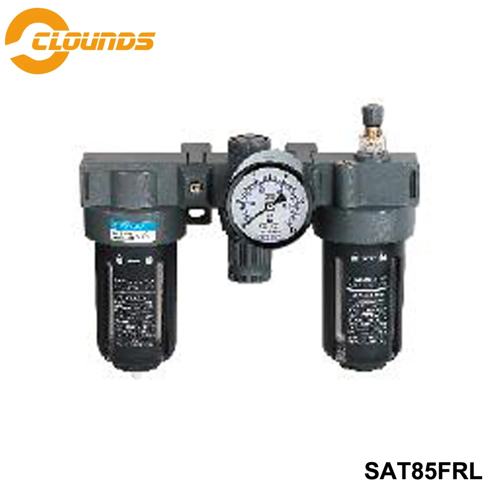 SAT85FRL FRL Air Source Treatment Unit Filter+Regulator+Lubricator Water Oil Separator Three Union Air Source