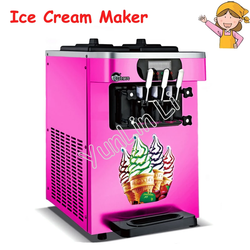 

Desktop Soft Ice Cream Machine 1600W Sweet Cone Ice Cream Maker 18L/h Ice Cream Making Machine