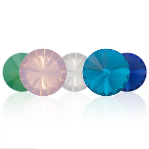 High Quality K9 Crystal Round Rivoli Fancy Stone More Colors 10mm 12mm 14 mm Round Pointback Jewelry Stone