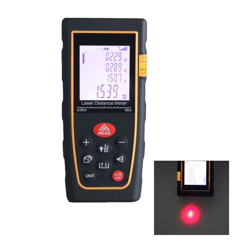 40M 60M 80M 100M Mini Laser Rangefinder Professional Laser Distance Meter LCD Display Digital Electric Meter Measuring Tool