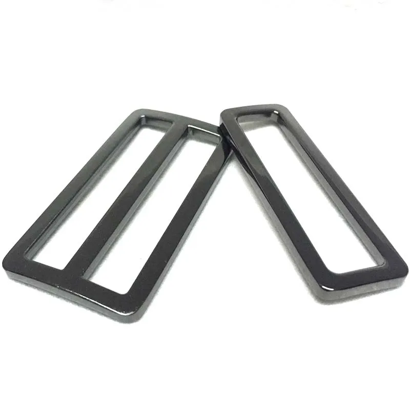 2 inch Gunmetal Flat Metal Purse Slider and Loops 20PC Slide Buckle with 40PCS Rectangular Rings