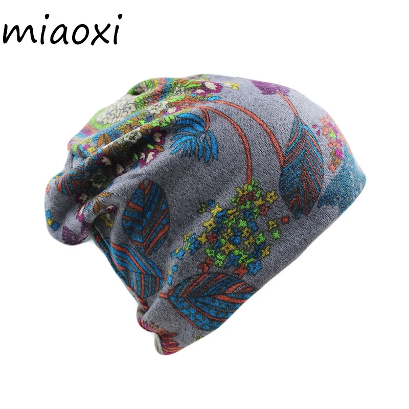 New Arrival Women Hat Fashion Floral Female Spring Cotton Beanies Skullies Girls Headdress Bonnet Adult Scarf Hats Sale