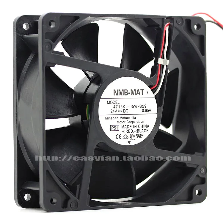 NEW NMB-MAT NMB 4715KL-05W-B59 12038 24V 0.65A 12CM frequency cooling fan