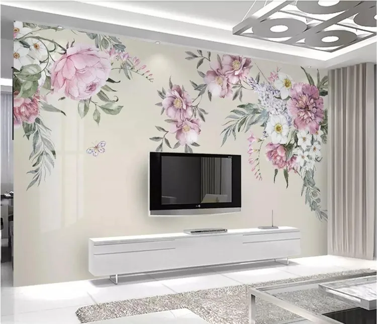 

floral wallpapers for living room modern wallpaper minimalist TV background papier peint mural 3d wall paper flooring