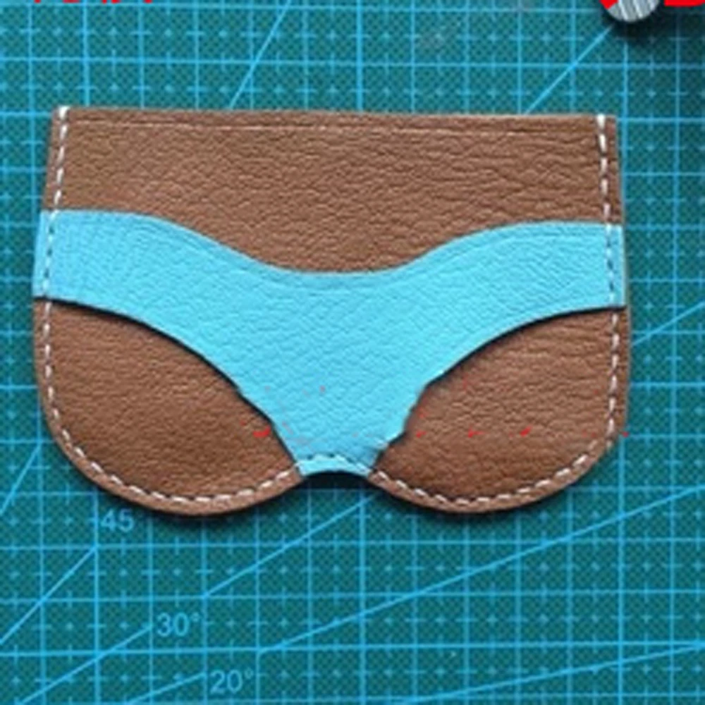 DIY bikini under wear design card holder small wallet money bag leather craft die cutting punch tool knife mould