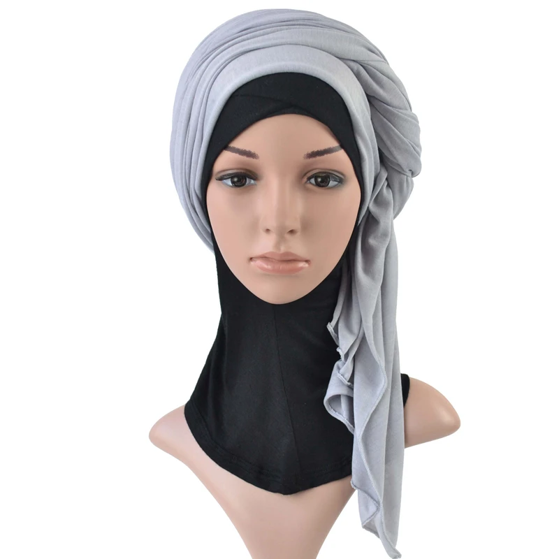 80*180cm One Piece Women Viscose Muslim Islamic Solid Plain Jersey Hijabs Maxi Scarves Soft Shawls