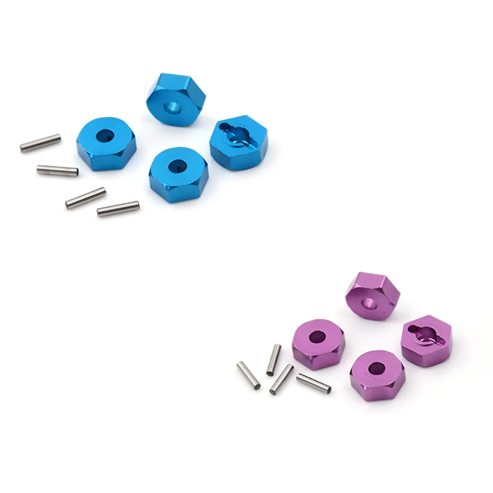 4pcs 12MM Aluminum Wheel Hex Nut With Pins Drive Hubs 4P HSP 102042 1/10 Upgrade Parts For 4WD RC Car Himoto