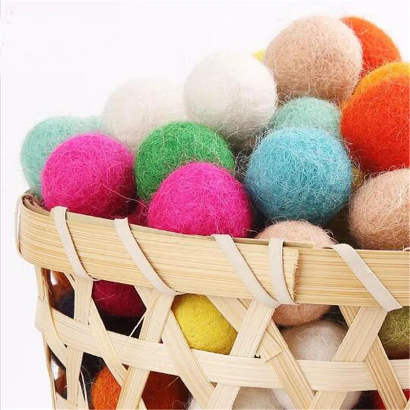 Wool Felt Balls 2cm x150 Mixed Colours Wool Wholesale Multicolour Bulk Felt Balls Supplier Rattle DIY Crafts Accessories