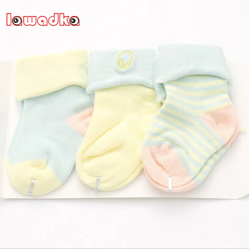 6 Pieces/lot=3Pairs Cotton Striped New Born Baby Socks Girls and Boys Short Socks Spring Style