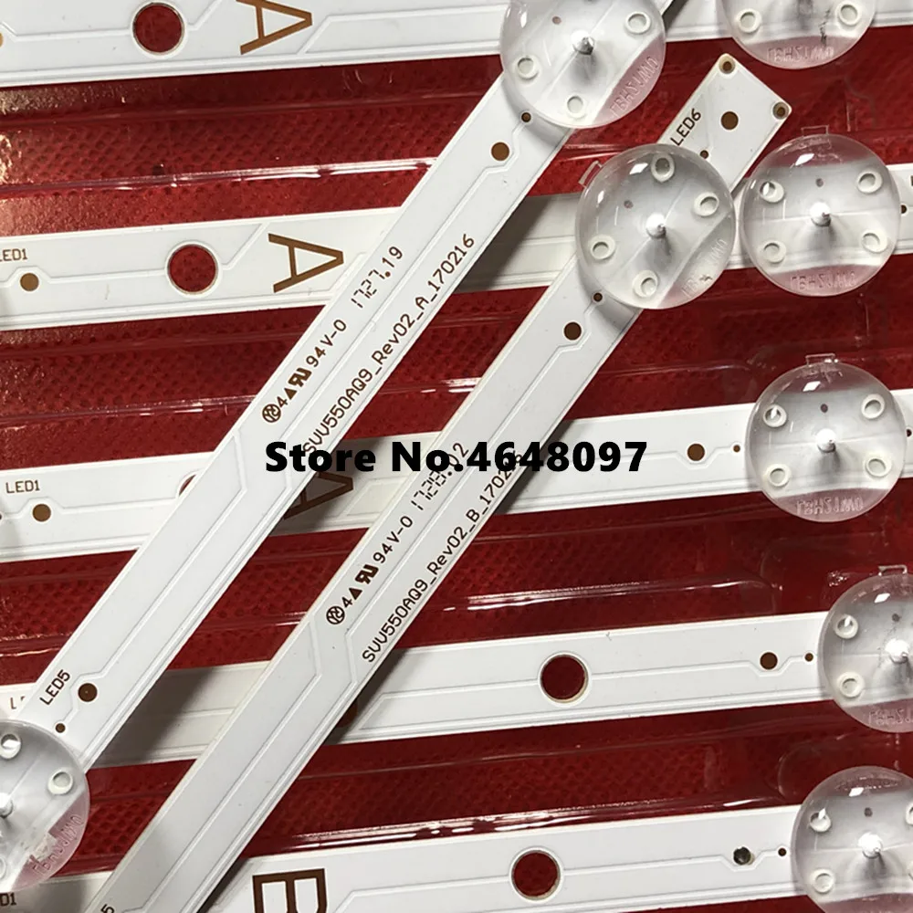 NEW Kit 8pcs/lot led backlight strip for VES550QNYL-2D-N01 SVV550AQ9_Rev02_A_70216 SVV550AQ9_Rev02_B_70216 VESTEL LED TV PANEL