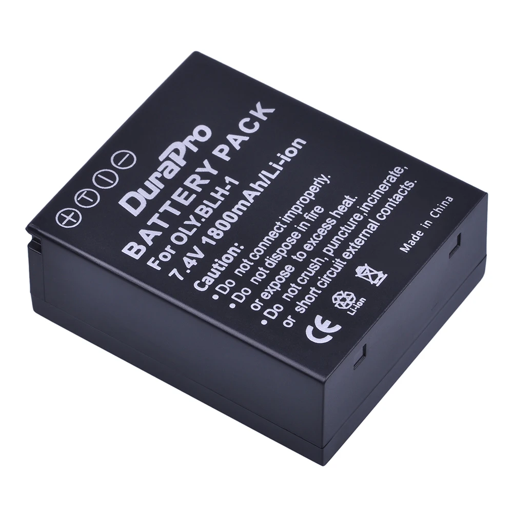 Durapro 2pc 1800mAH BLH-1 BLH1 BLH 1 Replacement Li-ion Battery for Olympus E-M1 Mark II EM1-2 EM1 Mark Camera Bateria