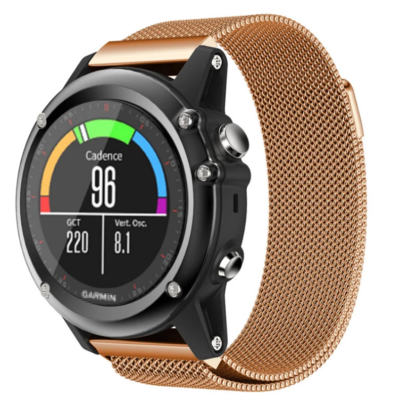 Correa Milanese Loop de liberación rápida para reloj Garmin Fenix3 Hr Fenix 5 5X, pulsera de tamaño de 26 mm para reloj milanés, # SW