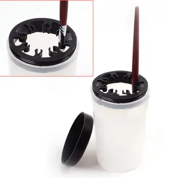 전문 아크릴 네일 아트 브러쉬 세트 클린 홀더 젤 폴란드어 그림 펜 캡 매니큐어 도구와 클렌저 컵 그릇을 세척