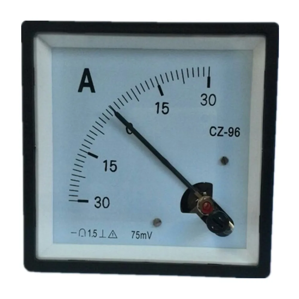 DC -30A-0-30A +-30A -10A -15A -20A -50A -75A Analog Ammeter Panel AMP Current Meter Gauge CZ-96 Amperimetro Amperemeter Discount