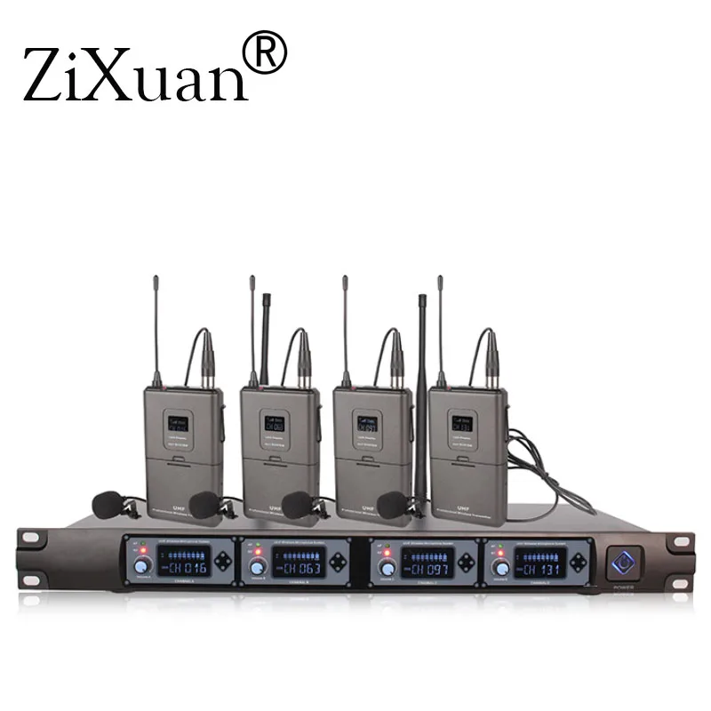 Wireless Microphone System U4000u Professional Microphone 4 Channel UHF Dynamic Professional 4 Handheld Microphone + Karaoke