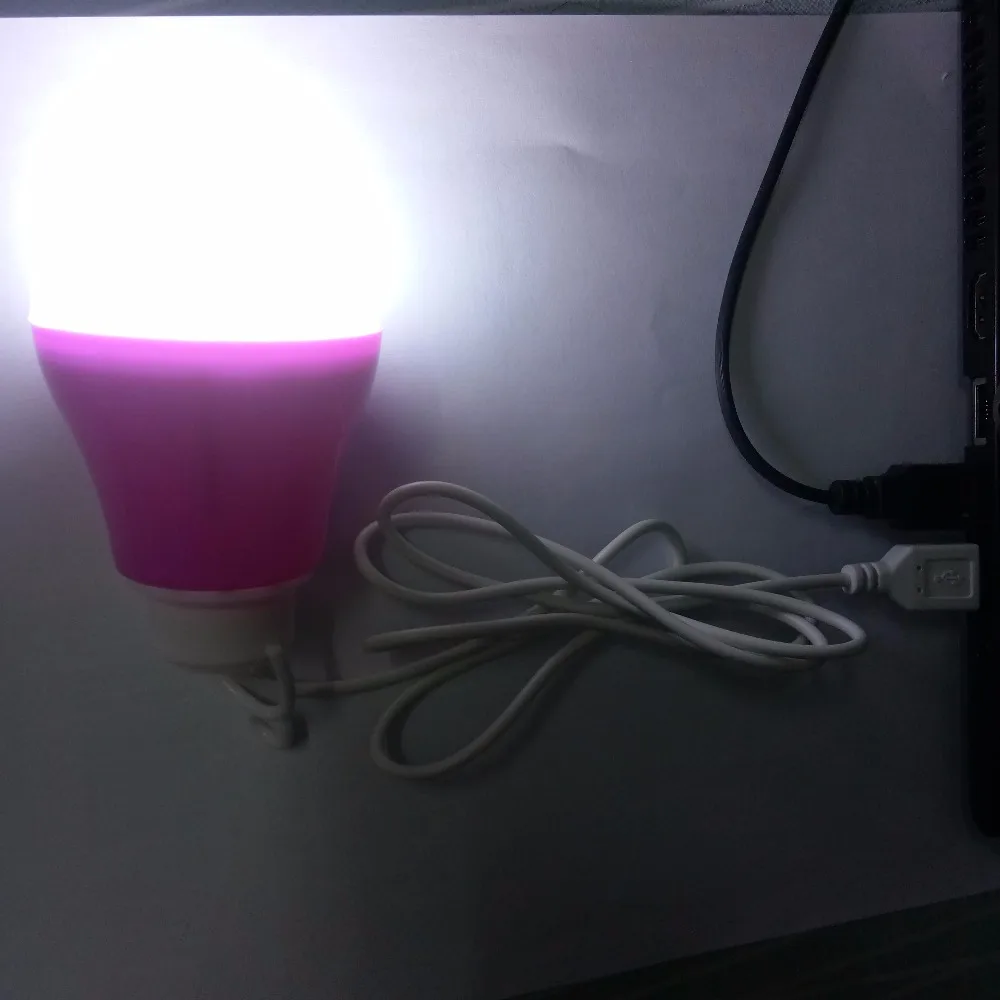 Daya USB cahaya putih hemat energi tabung lampu Neon hight kecerahan bohlam