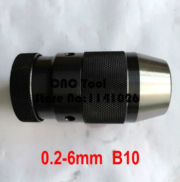 Taper B10, 0.2-6mm Medium-sized keyless drill chuck closefisted drill chuck, accuracy: less than 0.1mm,Drill clamp tool