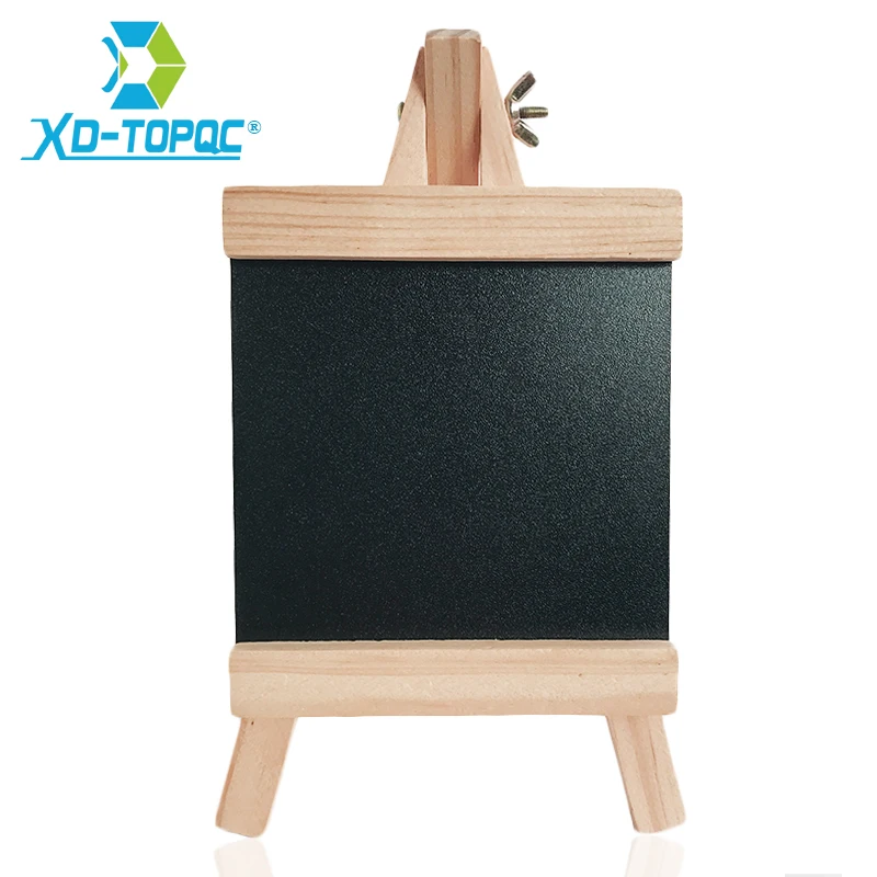 XINDI 12*23cm Mini Desktop Blackboard Pine Wood Easel Chalkboard Kid Wood Black Board Collapsible Writing Boards Free Chalk BB70