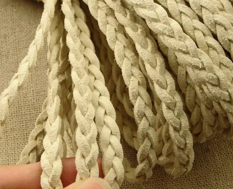 100Yds 6mm Korea Faux Suede Fabric Leather Flat Cord String Rope,Jewelry Beading String,For Bracelet & Necklace,DIY