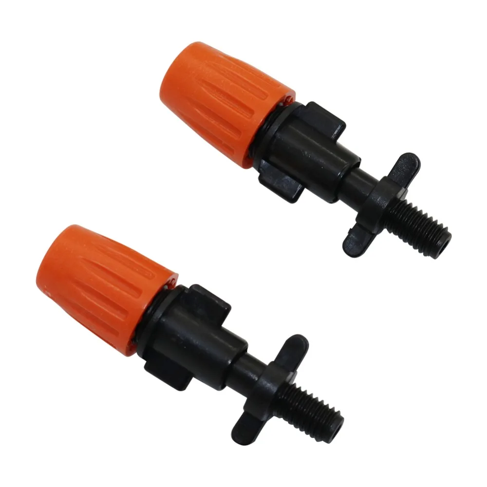 Orange Atomizing Micro Nozzle With Screw Connector Irrigation Micro Drip Fittings Watering Cooling Spray Sprinkler 10 Pcs
