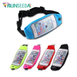 Runseeda Waterdicht Mannen Vrouwen Gym Fitness Taille Zak Touchscreen Mobiele Telefoon Houder Riem Tas Voor Running Jogging Klimmen