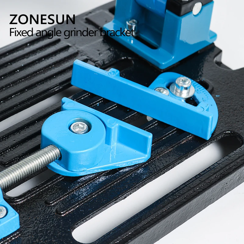 ZONESUN Angle Grinder Stand Grinder Holder Support Cast Iron Base Bracket Holder for 115-125mm