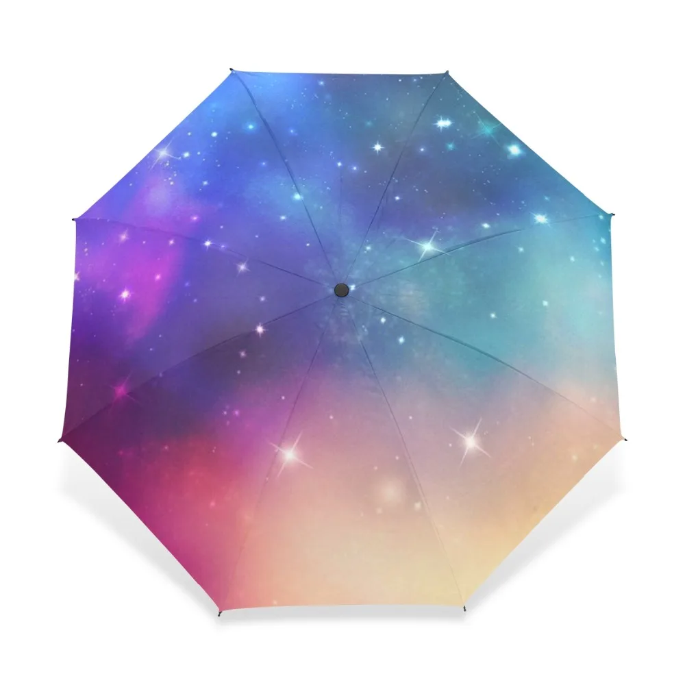 

Space Planet Stars Universe Customized Non-automatic Umbrella Three Folding Travel Personalized Rain and Sun Men Umbrellas