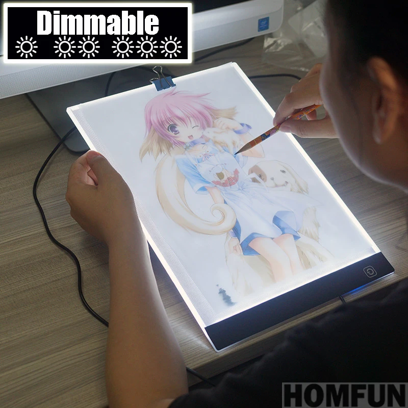 Dimmable ! Ultrathin A4 LED Light Tablet Pad Apply to EU/UK/AU/US/USB Plug Diamond Embroidery Diamond Painting Cross Stitch Kits