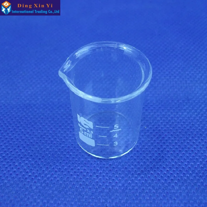 Imagem -02 - Copo de Vidro 5ml Fontes de Laboratório Copo de Laboratório 5ml Copo de Boa Qualidade Material de Boro Alto 10 Peças Lote