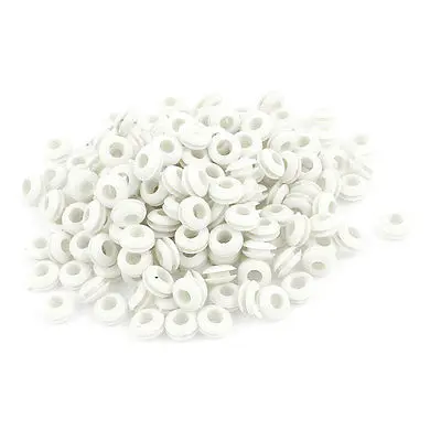 200 x 4mm Inner Diameter White Rubber Armature Bar Firewall Grommets