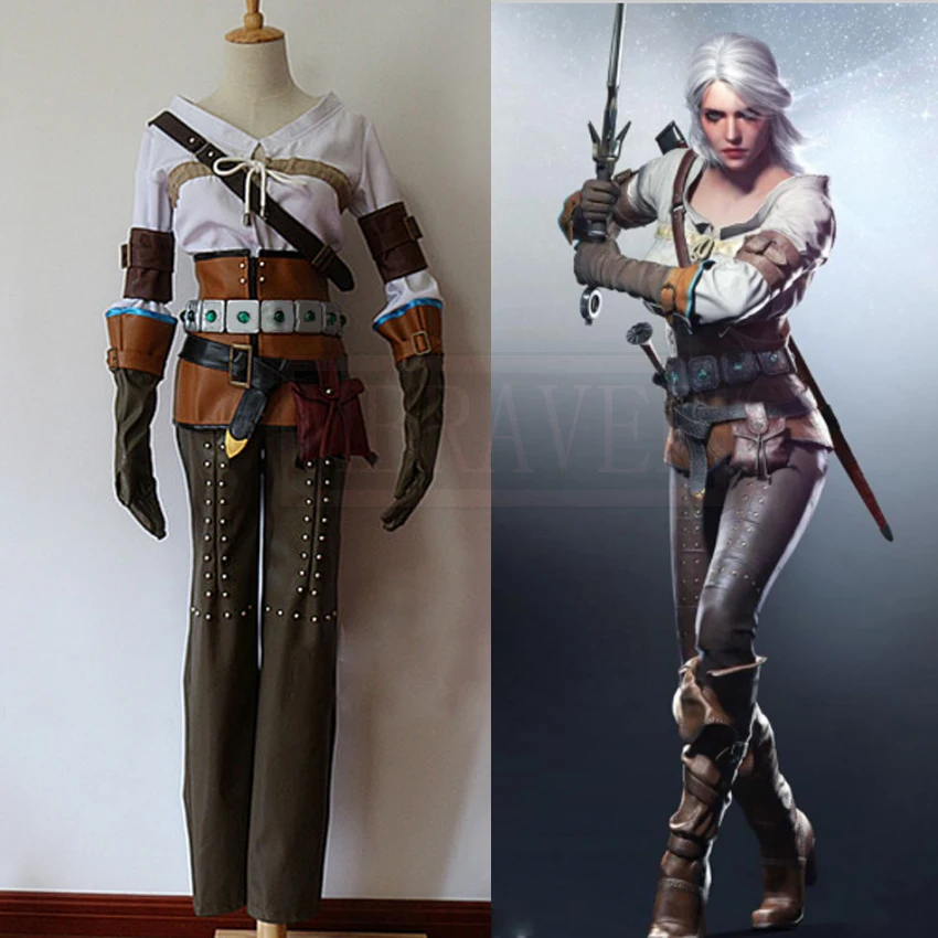 

Cirilla Fiona Elen Ciri Cosplay Costume Outfit Suit For Adult Women Custom Made Any Size