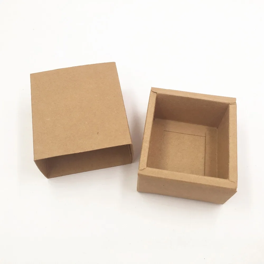 50 pcs Kraft paper Drawer Carton Box Necklace Earrings Packaging Gift Box Jewelry box Exquisite Packaging Gift Box