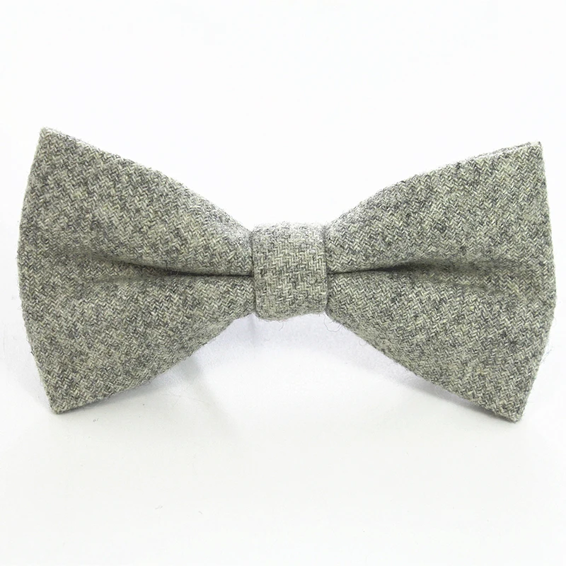 

RBOCOTT Wool Bow Ties For Men Women Mens Luxury Fashion Bowtie Black Solid Color For Business Wedding Party Accessories