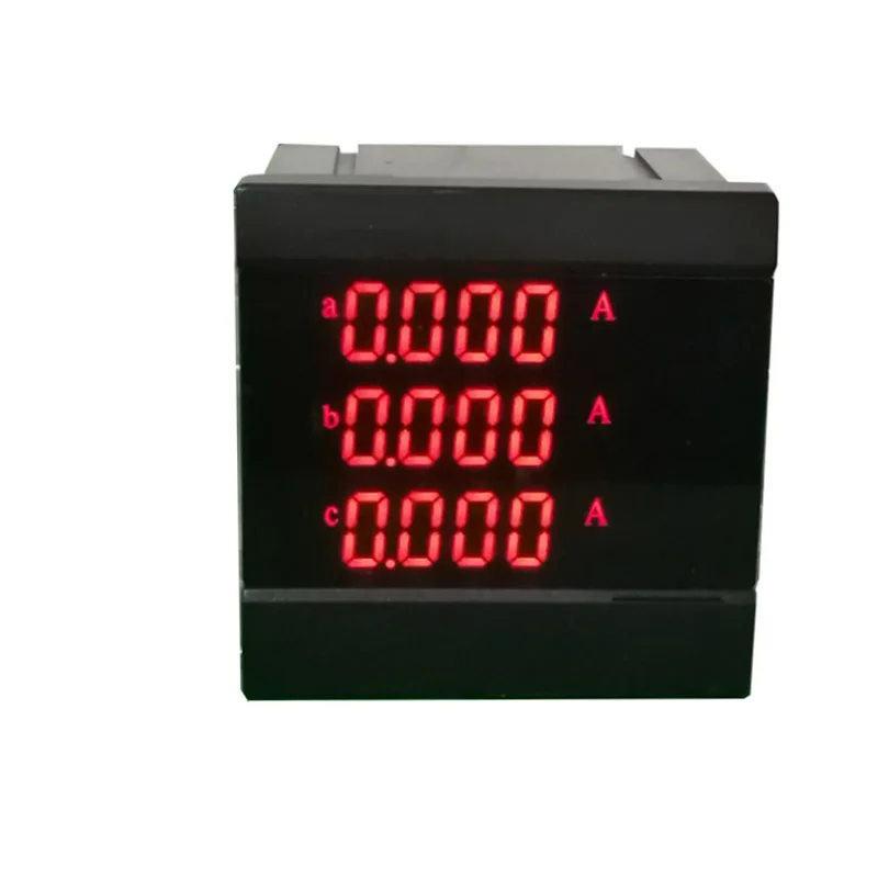 rofessional  Current Meter Three Phase Mulit Function Digital Panel Ammeter Range 0-5A Panel Current Meter Monitor Tester