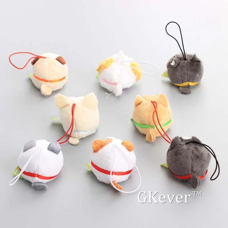 Lovely Dogs 8 pcs/set Shiba Inu Dogs Toy Loyal Pet Kawaii Puppy Plush Pendant Dolls Kids Mini Soft Dolls