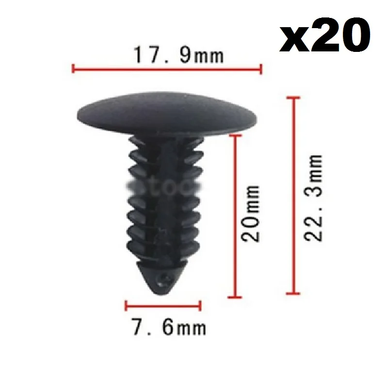 20pcs Nylon Fastener Rivet Retainer Clip For Ford Chrysler For FORGM 1595864 ,  6030441 , 388577S, W705589-S300