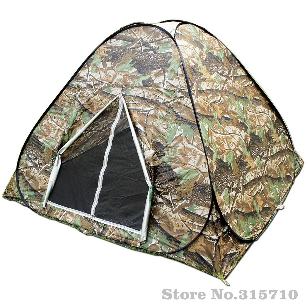 Camouflage Camping Hiking Easy Setup Instant Pop up Tent Portable carry silver coated anti-UV outdoor travel family tent