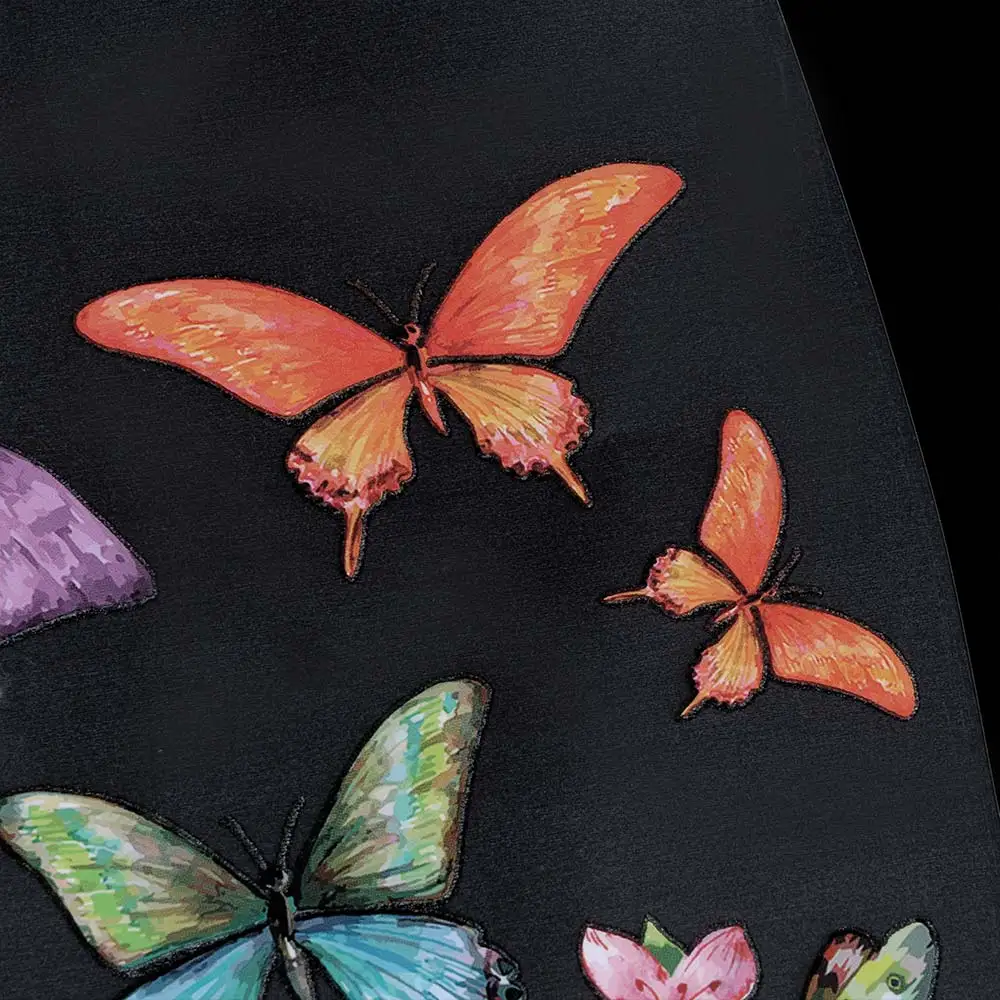 22*19.8 centimetri Fiore Farfalla Patch di Ferro Su Appliques Abiti T-Shirt Lavabile Trasferimento di Calore Adesivi Vestiti di Patch FAI DA TE