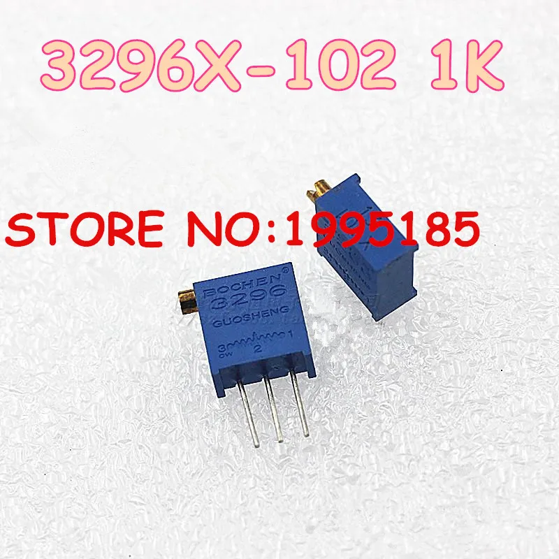 10pcs/lot 3296X-1-102LF 3296X 1K 3296 Potentiometers New original Side Tone