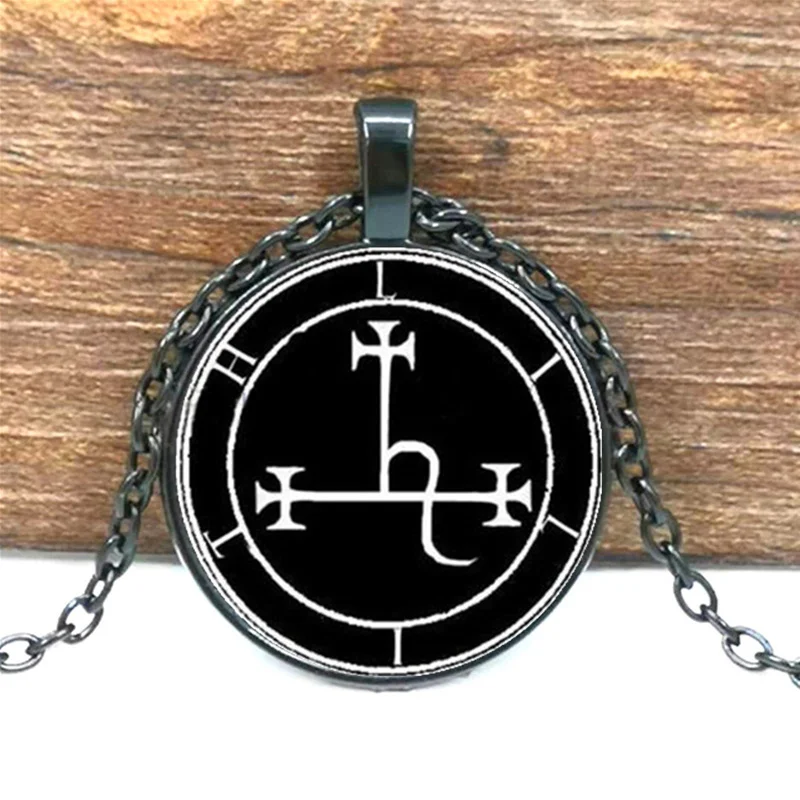 Lilith Sigil Seal Pendant Necklace Glass Photo Cabin Necklace Vision 4 Colors