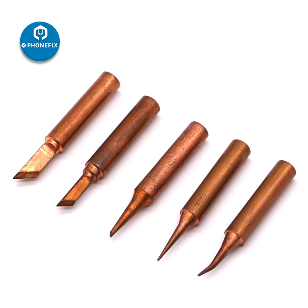 4/5pcs/lot 900M-T Series Copper Solder Iron Tips Welding Heads Soldering Accessory for Soldering Rework Station