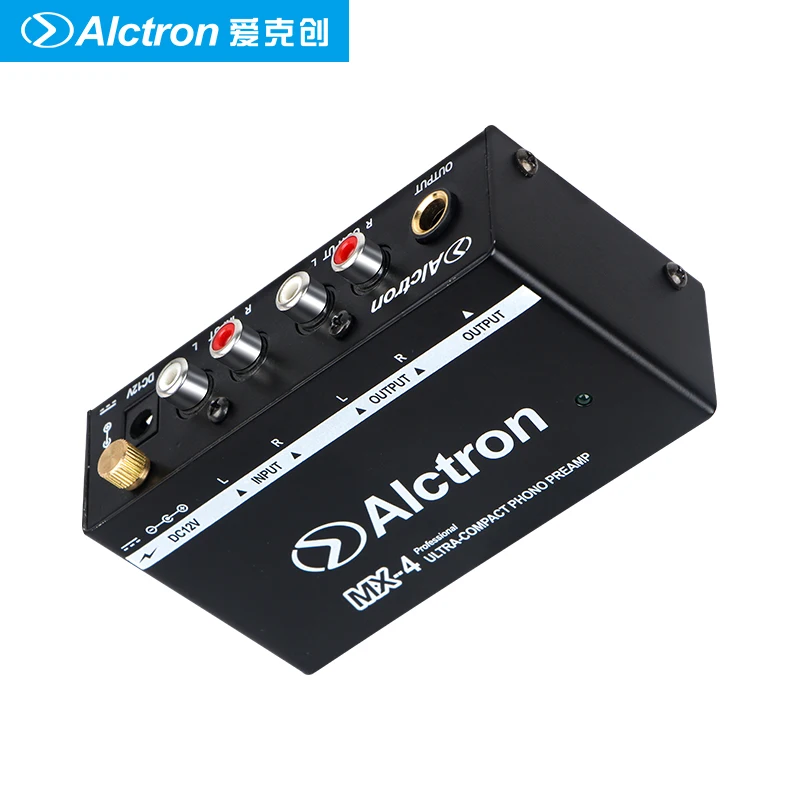 Alctron MX-4 Ultra-Compact Phono Preamp Professional Line Preamplifier noise reduction circuit Vinyl record player mini preamp