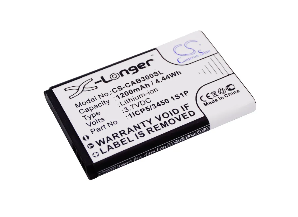 Cameron Sino 1200mAh 3.7V Battery 1ICP5/3450 1S1P for CAT B30  Manta MS1701, MS2401, MS2402, TEL1708, TEL1711, TEL1713, TEL1800