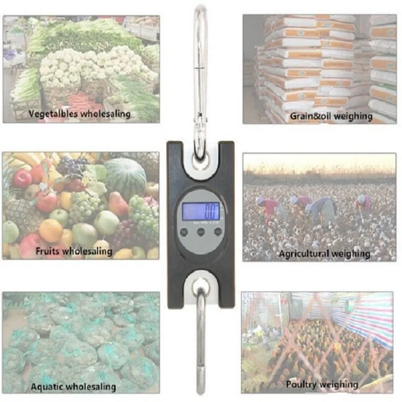 300kg digital scale Hook hanging Crane Electronic Scales bascula precision balance weight weighing bascula luggage scale